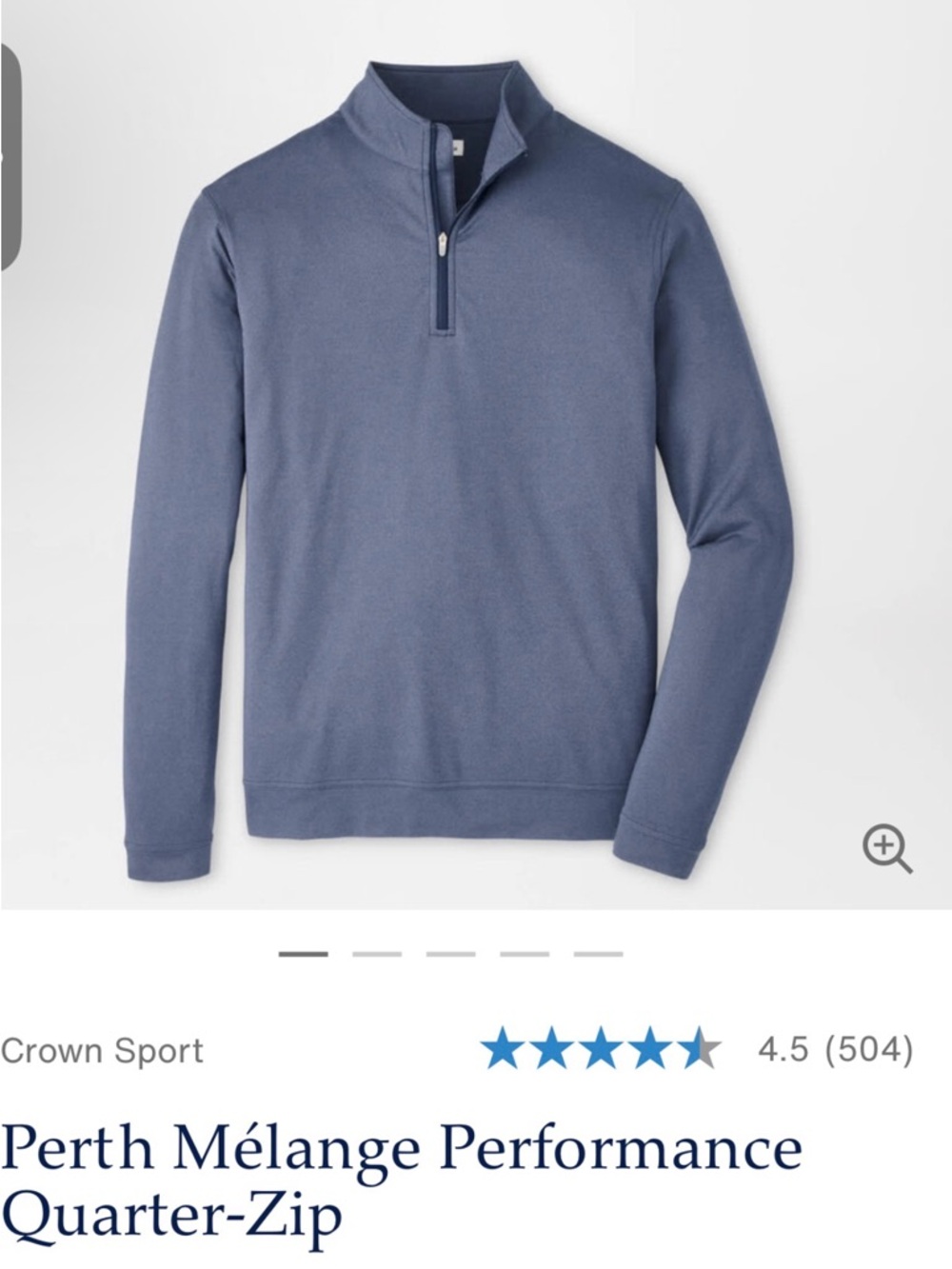 Peter Millar Men's Quarter-Zip Sweater - Slate Blue